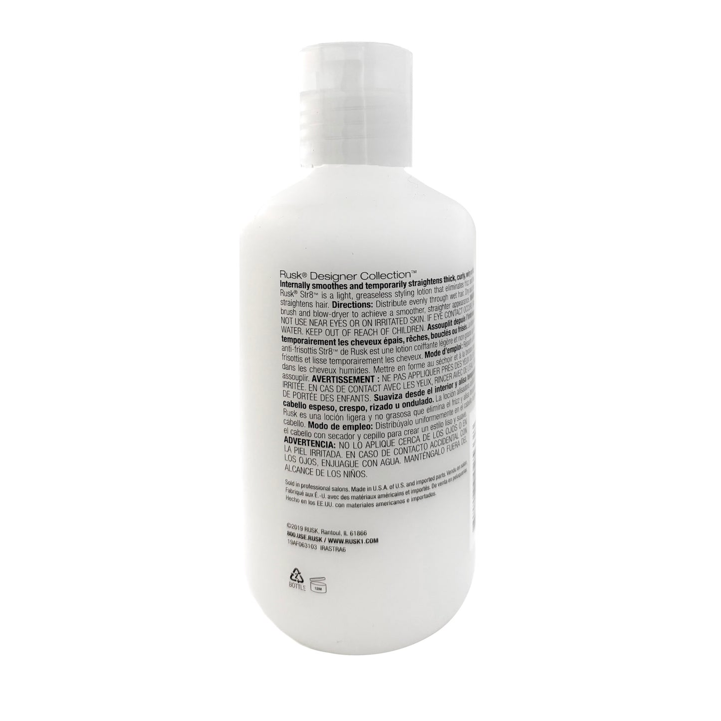 Rusk Str8 Anti-Frizz & Anti-Curl Lotion 6 OZ