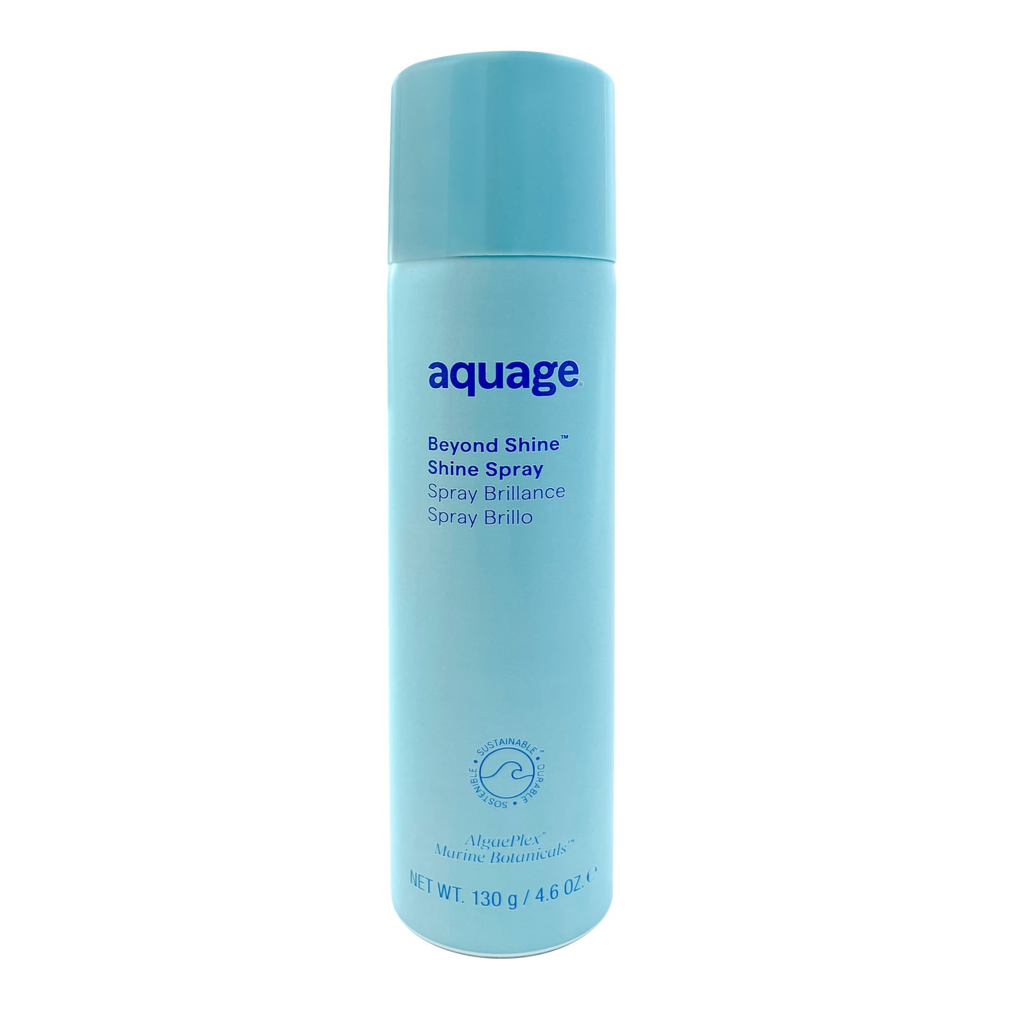 Aquage Beyond Shine Shine Spray 4.6 OZ bottle on a white background