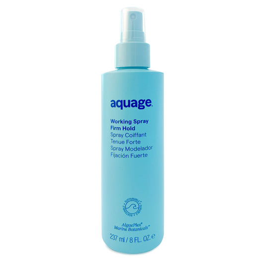 Aquage Working Spray Firm Hold 8 FL OZ bottle on a white background