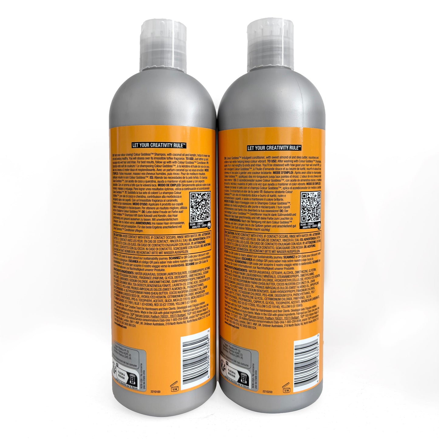 Bed Head Colour Goddess Shampoo & Conditioner 2x 25.36 FL OZ