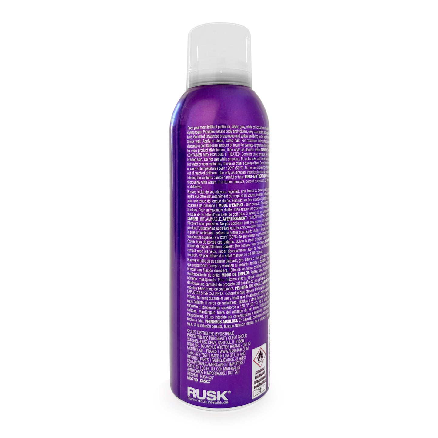 Rusk Deepshine PlatinumX Mousse 9 OZ