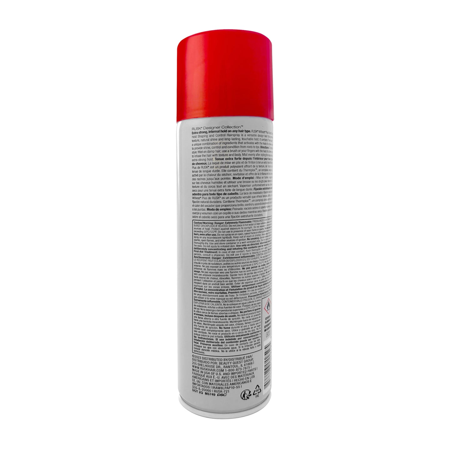 Rusk W8less Plus Extra Strong Hold Hairspray 55% 10 OZ