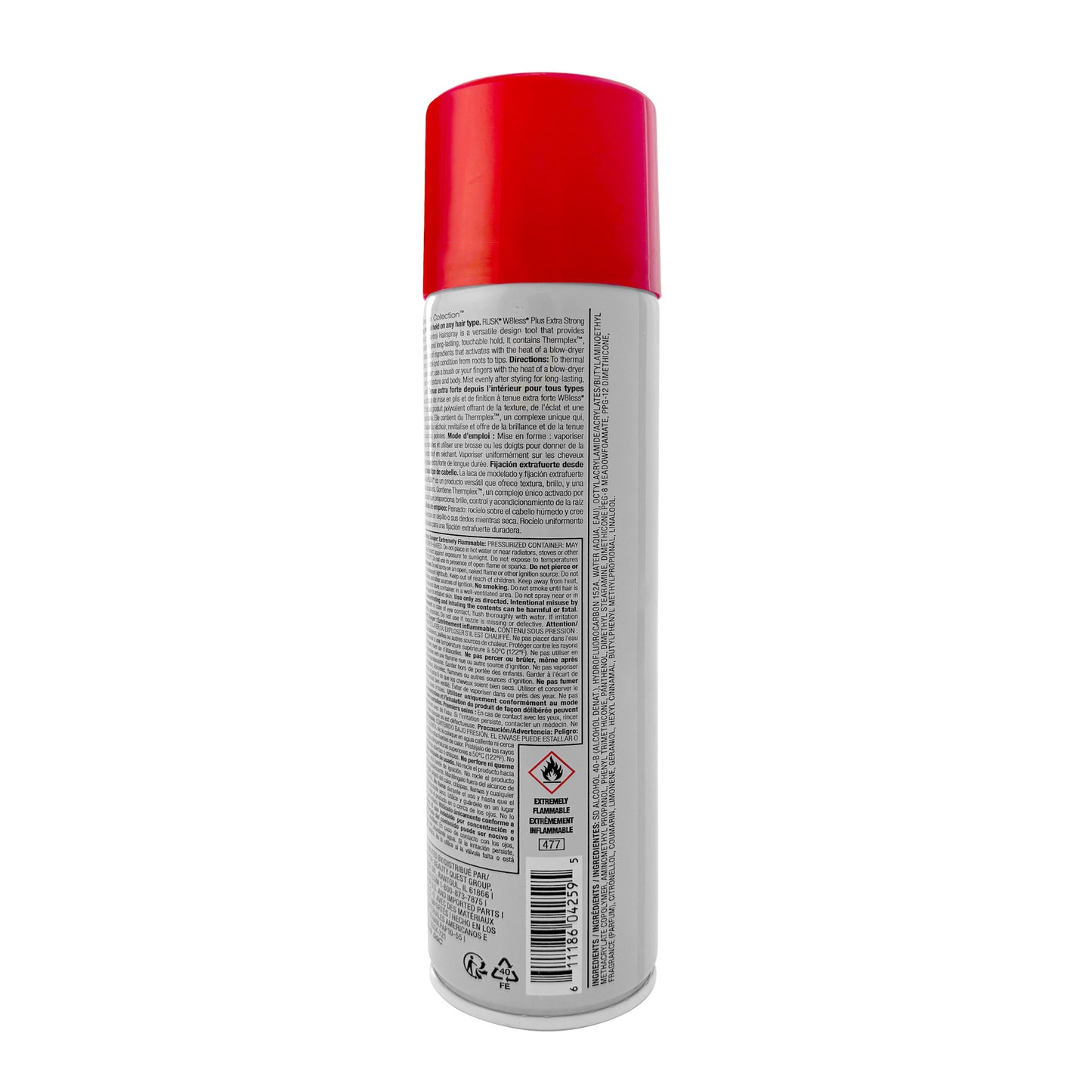 Rusk W8less Plus Extra Strong Hold Hairspray 55% 10 OZ