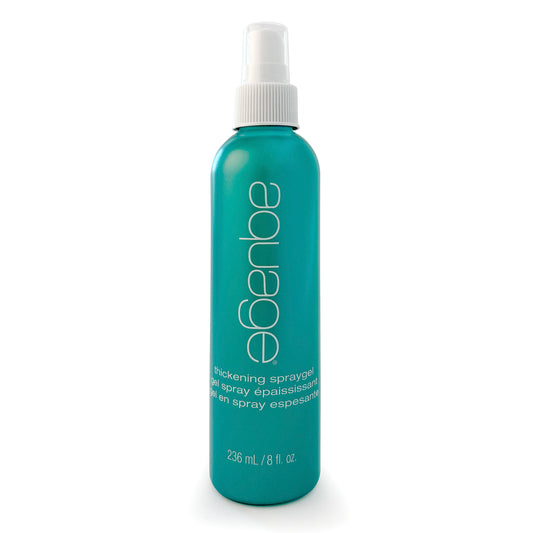 Aquage Thickening Spraygel 8 FL OZ bottle on a white background