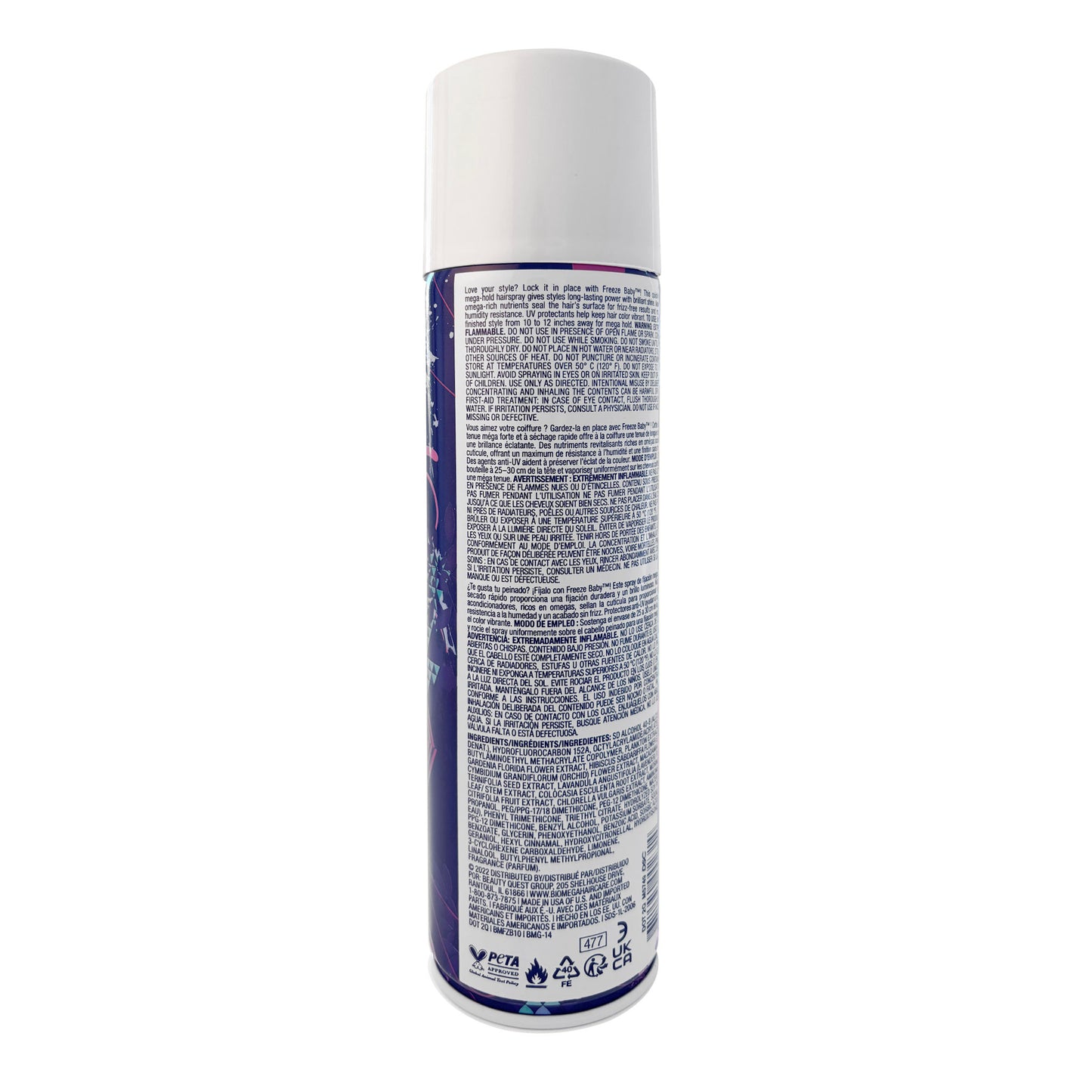 Biomega Freeze Baby Hair Spray 10 OZ