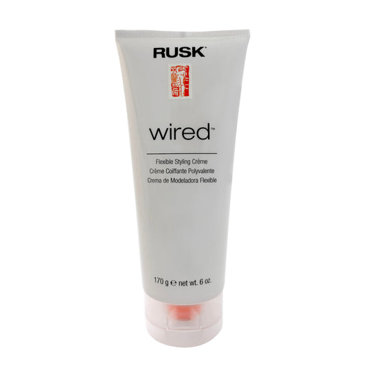 Rusk wired styling crème 6 OZ tube on a white background